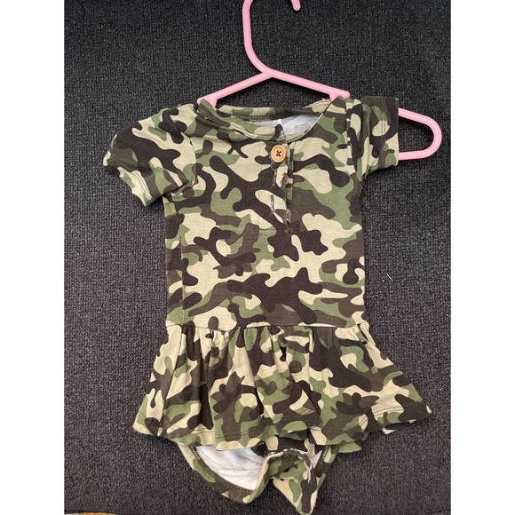 Posh Peanut army Twirl dress 0-3months - Picture 1 of 1